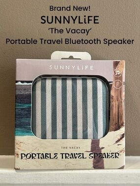 NWT SUNNYLIFE ‘The Vacay’ Portable Travel Bluetooth Speaker